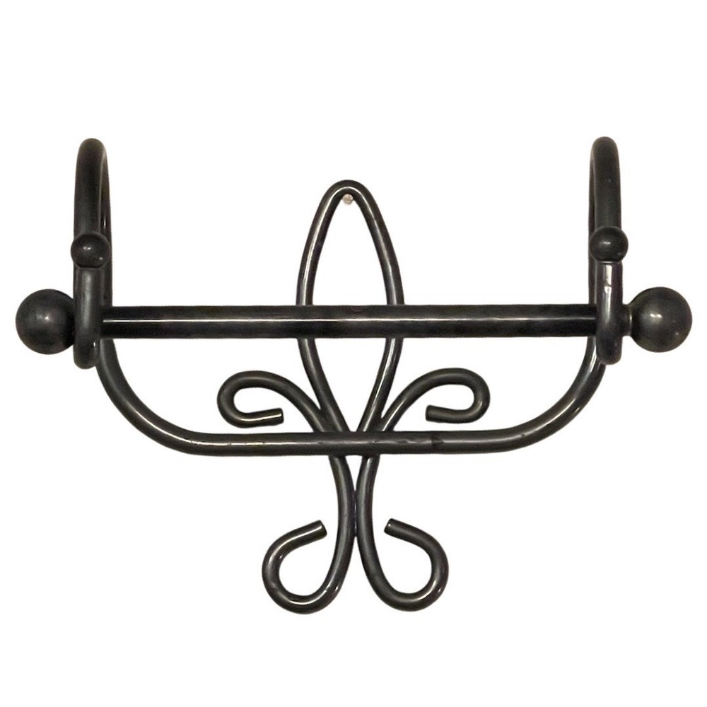 1960's 1970's Vintage Ornate Iron‎ Toilet Paper Holder Wall Mounted